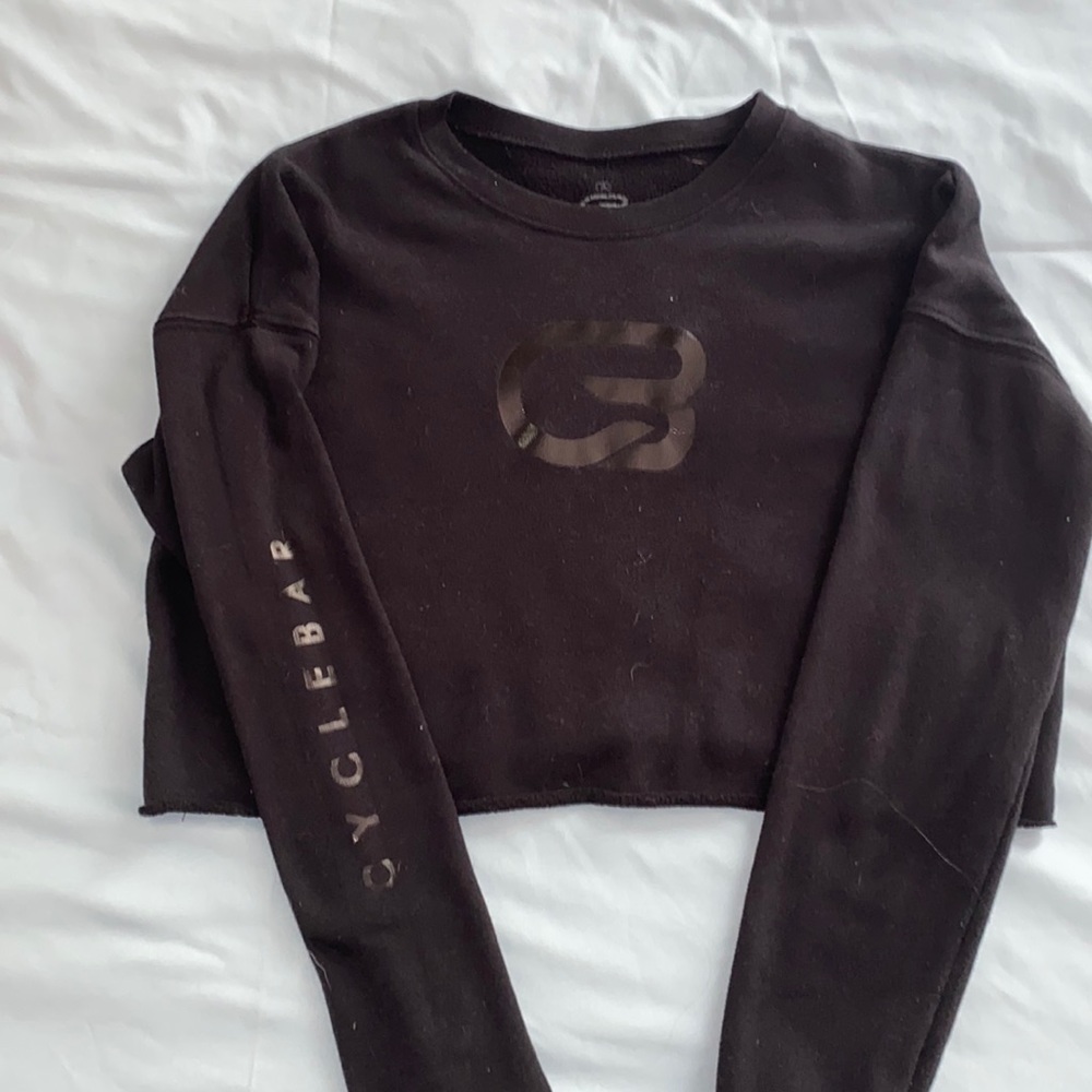 Black Cyclebar Crop Sweatshirt